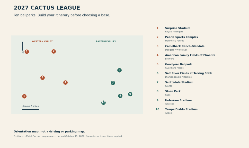 2027 Cactus League Stadium Map: Plan Games & Choose a Base